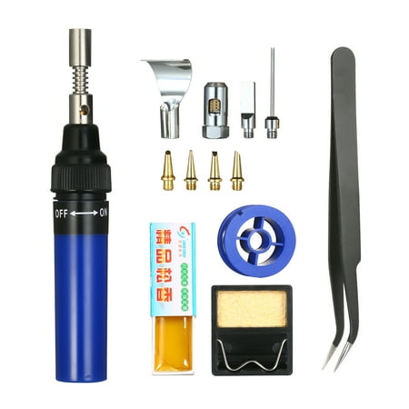 Abody 13 in 1 13Pcs Soldering Iron Kit 26ml Full Electronics Set Pen Welding Tool Car Repairing Gas Soldering Self-igniting Torch Outdoors / Blue Transparent
Abody 13 in 1 13Pcs Soldering Iron Kit 26ml Full Electronics Set Pen Welding Tool Car Repairing Gas Soldering Self-igniting Torch Outdoors / Blue Transparent