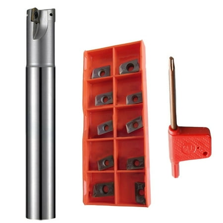 10PC D20mm 90° 2F Indexable Face End Mill L:150mm D:20mm APMT1135 Carbide Inser
10PC D20mm 90° 2F Indexable Face End Mill L:150mm D:20mm APMT1135 Carbide Inser