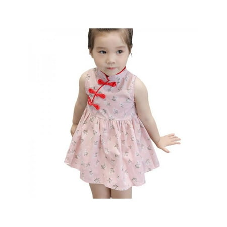 Fashion Kids Girls Cute Flower Print Dress Chinese Style Vintage Cheongsam Dresses Sleeveless Baby Clothes 1-6T
Fashion Kids Girls Cute Flower Print Dress Chinese Style Vintage Cheongsam Dresses Sleeveless Baby Clothes 1-6T