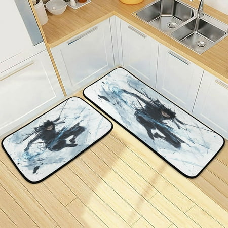 Wobogo Twin Sword Ninjas Kitchen Carpet Set of 2 Absorbent and Stain Resistant Non-slip Star Rubber Backing
Wobogo Twin Sword Ninjas Kitchen Carpet Set of 2 Absorbent and Stain Resistant Non-slip Star Rubber Backing