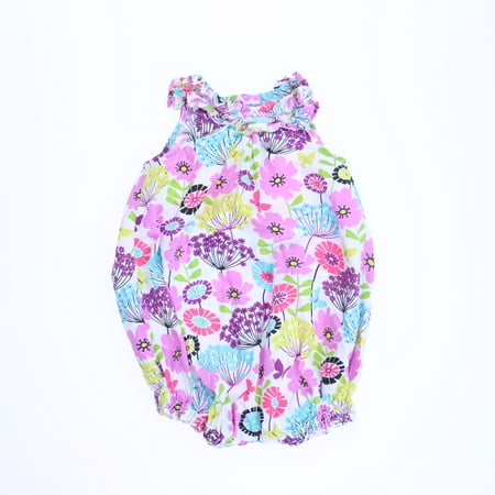 Pre-owned Vera Bradley Baby Girls Purple Floral Romper size: 3-6 Months