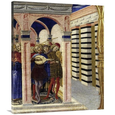 40 in. Stories of the Virgin - Predella Detail Art Print - Benvenuto Di Giovanni