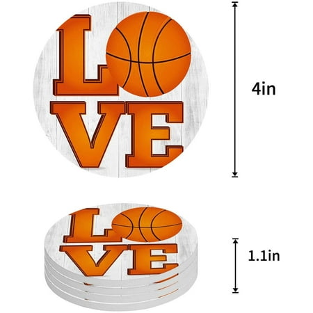 FMSHPON I Love Basketball on Wooden Plank Set of 6 Round Coaster for Drinks Absorbent Ceramic Stone Coasters Cup Mat with Cork Base for Home Kitchen Room Coffee Table Bar Decor
FMSHPON I Love Basketball on Wooden Plank Set of 6 Round Coaster for Drinks Absorbent Ceramic Stone Coasters Cup Mat with Cork Base for Home Kitchen Room Coffee Table Bar Decor