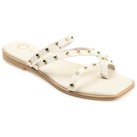 Journee Collection Womens Fanny Tru Comfort Foam Slide Low Block Heel Sandals