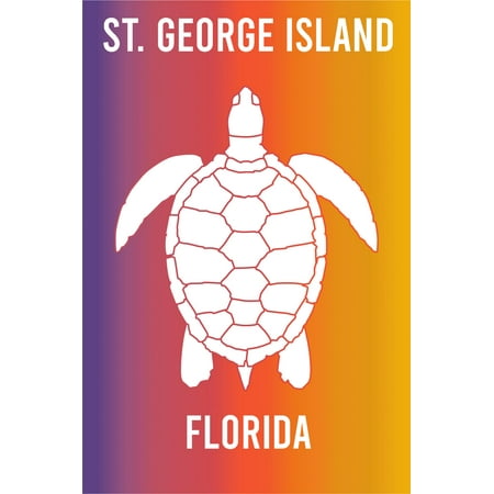 St. George Island Florida Souvenir 2x3 Inch Fridge Magnet Turtle Design