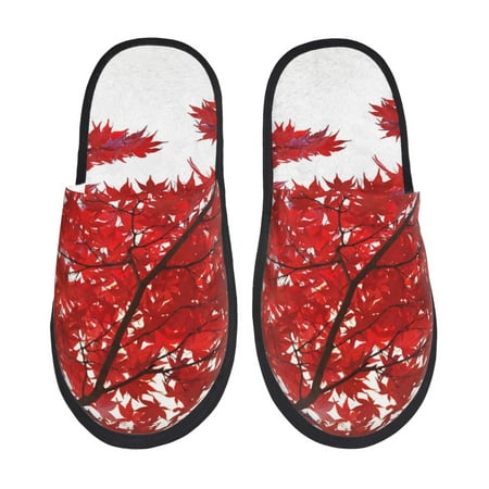 Qokaie Red Maple Leaf Print Fuzzy Slippers for Women – Soft Plush Indoor Slippers with EVA Sole Cozy and Comfortable for Home and Travel-Large
Qokaie Red Maple Leaf Print Fuzzy Slippers for Women – Soft Plush Indoor Slippers with EVA Sole Cozy and Comfortable for Home and Travel-Large