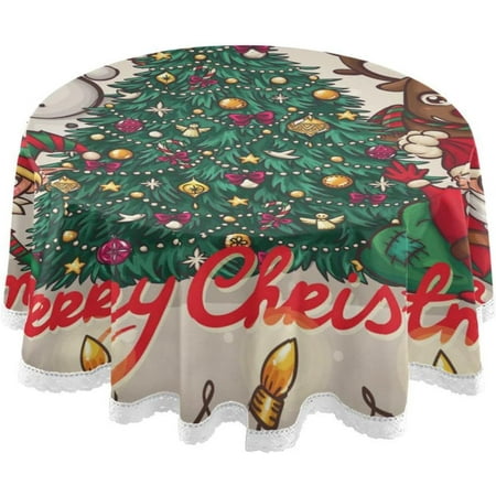 Hyjoy 60 Round Tablecloth Merry Christmas Table Cover Water Resistant Spill Proof Large Table Cover for Indoor & Outdoor Family Gathering Dinner BBQ Christmas Decoration
Hyjoy 60 Round Tablecloth Merry Christmas Table Cover Water Resistant Spill Proof Large Table Cover for Indoor & Outdoor Family Gathering Dinner BBQ Christmas Decoration