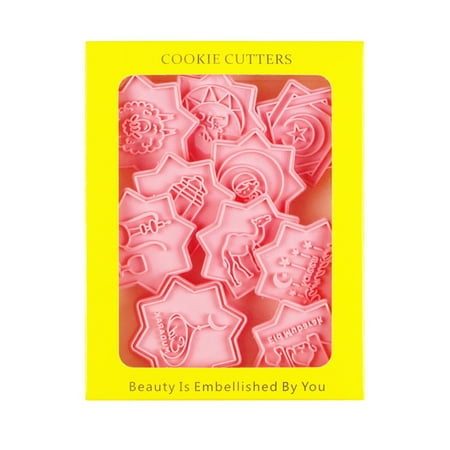 Taicanon 10Pcs Eid Mubarak Cookie Cutters Stamps Biscuit Mold Moon 3D Cookie Stamper Mini Diy Cookie Tool(Pink2)
Taicanon 10Pcs Eid Mubarak Cookie Cutters Stamps Biscuit Mold Moon 3D Cookie Stamper Mini Diy Cookie Tool(Pink2)