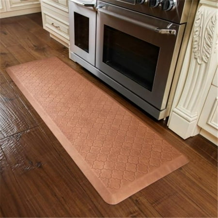WellnessMats ET62WMRCL Estates Trellis Kitchen Mat - Copper Leaf 6 L x 2 W ft.