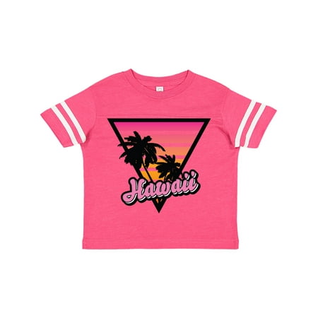 Inktastic Hawaii with Triangle and Palm Trees Gift Toddler Boy or Toddler Girl T-Shirt