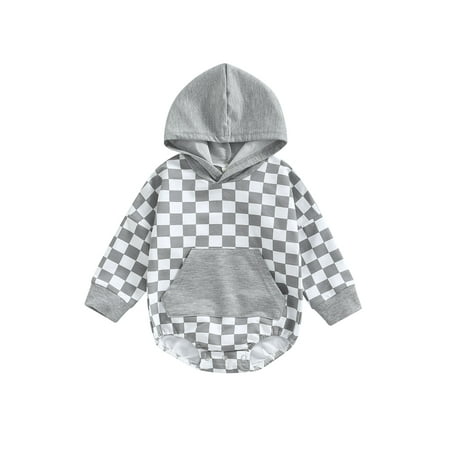 jaweiw Infant Baby Girls Boys Fall Spring Romper Checkerboard Print Patchwork Hooded Long Sleeve Jumpsuits with Pockets Size 0 6 12 18 24 M
jaweiw Infant Baby Girls Boys Fall Spring Romper Checkerboard Print Patchwork Hooded Long Sleeve Jumpsuits with Pockets Size 0 6 12 18 24 M