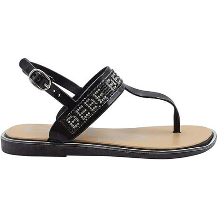 bebe Girls Rhinestone Thong Sandals