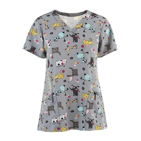 purcolt Plus Size Tops for Women Women s Scrubs Top Summer Short Sleeve V-Neck Animals Print T-Shirts Workwear Nurse Uniform Professionals Medical Scrubs with Pockets Casual Comfort Blouse
purcolt Plus Size Tops for Women Women s Scrubs Top Summer Short Sleeve V-Neck Animals Print T-Shirts Workwear Nurse Uniform Professionals Medical Scrubs with Pockets Casual Comfort Blouse