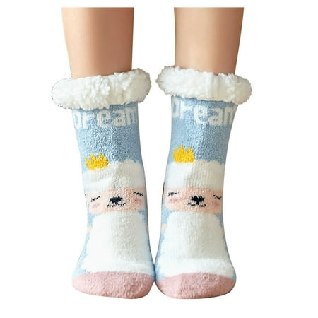 YUEHAO accessories Women s Christmas Cartoon Floor Socks Thicken Warm Non-slip Sleeping Socks Slippers Socks Socks Blue
YUEHAO accessories Women s Christmas Cartoon Floor Socks Thicken Warm Non-slip Sleeping Socks Slippers Socks Socks Blue