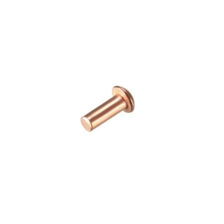 Uxcell 5/64 x 13/64 Round Head Solid Rivets Fasteners Copper 200Pcs