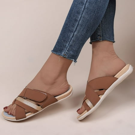 uikmnh Slippers for Women Women Flat Thong Slippers Pullover Sandals Girls Set Sandals Flat Strap Casual Slippers Brown 7.5
uikmnh Slippers for Women Women Flat Thong Slippers Pullover Sandals Girls Set Sandals Flat Strap Casual Slippers Brown 7.5