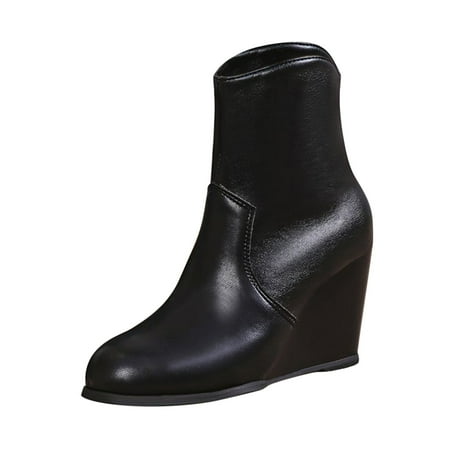 ZHAGHMIN Women S Boots Wide Width Ladies British Style Solid Color Leather Side Zipper Wedge Heel Thick Soled Fashion Short Boots Suede Boots For Women No Heel Embroide Boots Women Fleece Lined Boot
ZHAGHMIN Women S Boots Wide Width Ladies British Style Solid Color Leather Side Zipper Wedge Heel Thick Soled Fashion Short Boots Suede Boots For Women No Heel Embroide Boots Women Fleece Lined Boot