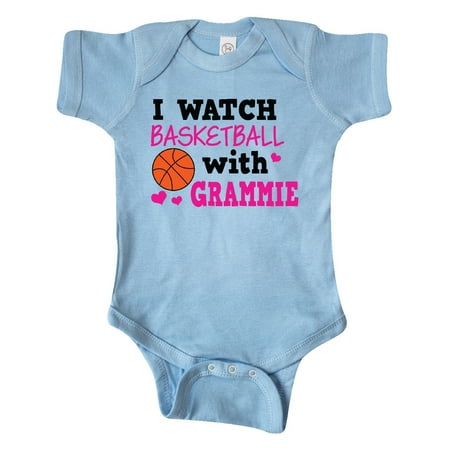 Inktastic I Watch Basketball with Grammie Gift Baby Girl Bodysuit