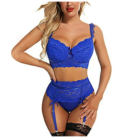 Hanas Fashion Lingerie Women s Fashion Sexy Lace Three-piece Set Suit Solid Color Wireless Bra Sexy Underwear Panties Honeymoon
Hanas Fashion Lingerie Women s Fashion Sexy Lace Three-piece Set Suit Solid Color Wireless Bra Sexy Underwear Panties Honeymoon