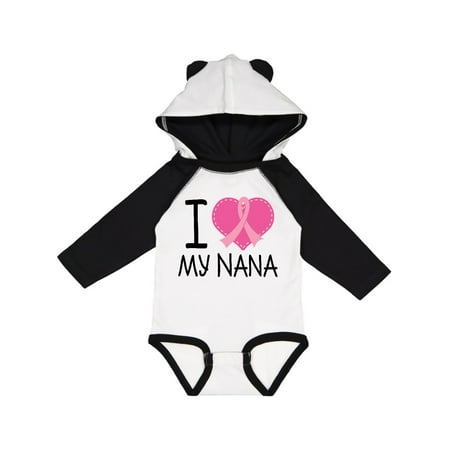 Inktastic Breast Cancer Nana Gift Baby Boy or Baby Girl Long Sleeve Bodysuit