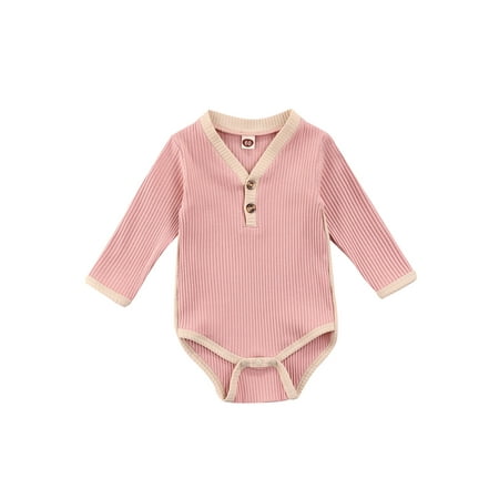 Bebiullo Infant Baby Boys Girls Romper Long Sleeve V Neck Button Ribbed Knitting Jumpsuits Outfits Pink 6-12 Months
Bebiullo Infant Baby Boys Girls Romper Long Sleeve V Neck Button Ribbed Knitting Jumpsuits Outfits Pink 6-12 Months
