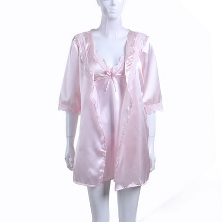 Women s Silk Satin Lingerie Set Robe Dress + G-String Nightie Gown Sets Valentine s Day Sleepwear Pyjamas Set
Women s Silk Satin Lingerie Set Robe Dress + G-String Nightie Gown Sets Valentine s Day Sleepwear Pyjamas Set