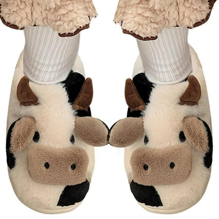 Ipretty Cow Slippers Adorable Fluffy Cow Slippers Cozy Cloud Slides Warm Comfy Indoor Home Slippers for Women Girls Winter improved
Ipretty Cow Slippers Adorable Fluffy Cow Slippers Cozy Cloud Slides Warm Comfy Indoor Home Slippers for Women Girls Winter improved