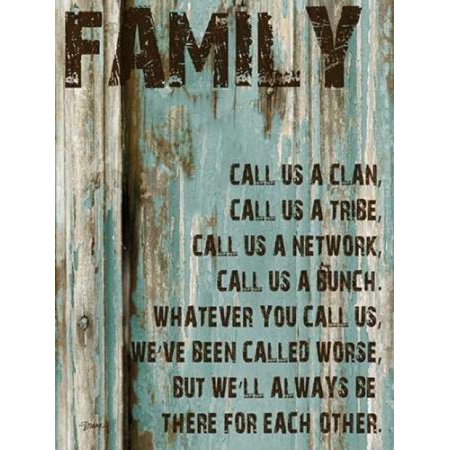 Family Grunge 3 Poster Print by Diane Stimson