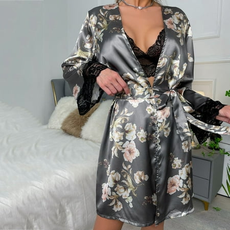 WANYNG pajamas for women Sleepwear Lingerie Satin Pajamas Cami Shorts Set Nightwear womens fall fashion 2022 Gray L
WANYNG pajamas for women Sleepwear Lingerie Satin Pajamas Cami Shorts Set Nightwear womens fall fashion 2022 Gray L