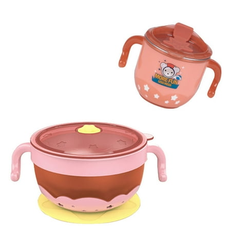 Dasbsug Stainless Steel Children Water Cup Feeding Bowl Set with Handles Drinking Cup
Dasbsug Stainless Steel Children Water Cup Feeding Bowl Set with Handles Drinking Cup