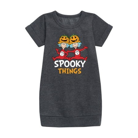 Dr. Seuss - Spooky Things - Toddler And Youth Girls Fleece Dress