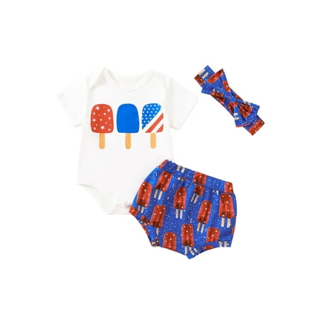 Wassery 4th of July Baby Boys Independence Day Clothes 3M 6M 12M 18M Summer Outfit Sets White Short Sleeve Crew Neck Romper + Popsicle Print Shorts + Headband 3Pcs Outfits
Wassery 4th of July Baby Boys Independence Day Clothes 3M 6M 12M 18M Summer Outfit Sets White Short Sleeve Crew Neck Romper + Popsicle Print Shorts + Headband 3Pcs Outfits