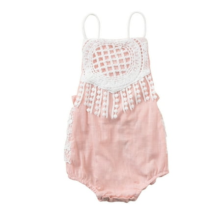 Binmer Infant Baby Girls Sleeveless Lace Hollow Out Clothes Suspender Bodysuit Romper
Binmer Infant Baby Girls Sleeveless Lace Hollow Out Clothes Suspender Bodysuit Romper