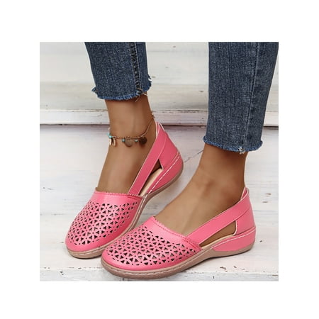 Walking Shoes Women Wide Width Non Slip Loafers Hollow Breathable Slip on Flat Summer Dress Sandals
Walking Shoes Women Wide Width Non Slip Loafers Hollow Breathable Slip on Flat Summer Dress Sandals