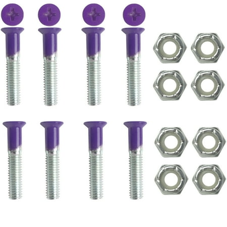 DIMEBAG Skateboard Hardware 1 Set Purple 1 8 Bolts with Nuts