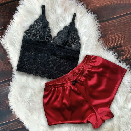 Ykohkofe Women Satin Lace V-Neck Camisole Bowknot Shorts Set Sleepwear Pajamas Lingerie
Ykohkofe Women Satin Lace V-Neck Camisole Bowknot Shorts Set Sleepwear Pajamas Lingerie