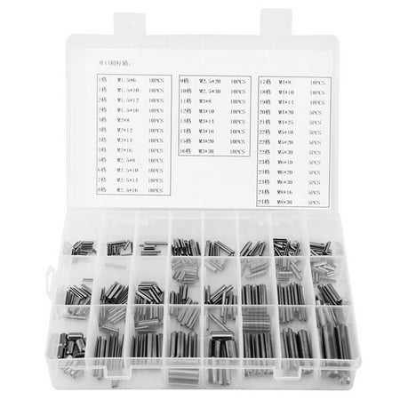 280Pcs Stainless Steel Spring Pin Tension Elastic Cylindrical Cotter Pins Set M1.5 M2 M2.5 M6 M8 Dowel
280Pcs Stainless Steel Spring Pin Tension Elastic Cylindrical Cotter Pins Set M1.5 M2 M2.5 M6 M8 Dowel