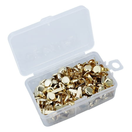 200pcs Paper Fasteners Electroplating Brads Round Metal Brads with Storage Box for Crafts DIY (Gold)
200pcs Paper Fasteners Electroplating Brads Round Metal Brads with Storage Box for Crafts DIY (Gold)
