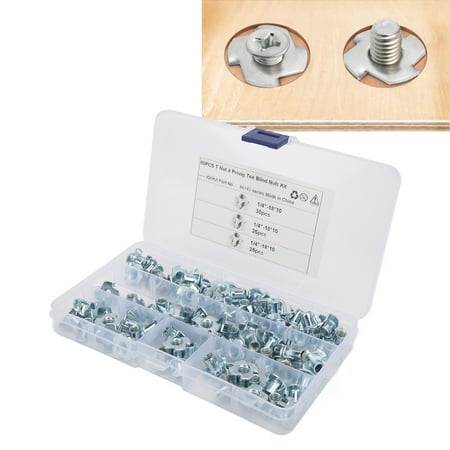 Ccdes 4 Pronged Tee Nut Assortment Kit 80 Pcs T Nut 4 Prong Tee Blind Nuts Kit 1/4 Inch Carbon Steel T Nut Assortment Kit For RV Electronic Equipment T Nuts Kit
Ccdes 4 Pronged Tee Nut Assortment Kit 80 Pcs T Nut 4 Prong Tee Blind Nuts Kit 1/4 Inch Carbon Steel T Nut Assortment Kit For RV Electronic Equipment T Nuts Kit