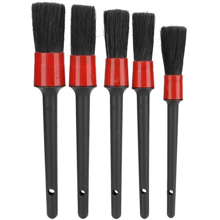 Auto Brushes - 5PCS Car Detailing Brush Set Auto Detail Brush Kit for Wheels Air Vents Engine Black & Red
Auto Brushes - 5PCS Car Detailing Brush Set Auto Detail Brush Kit for Wheels Air Vents Engine Black & Red