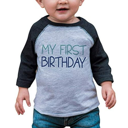 7 ate 9 Apparel Boy s My First Birthday Vintage Baseball Tee 18 Months Grey and Blue
7 ate 9 Apparel Boy s My First Birthday Vintage Baseball Tee 18 Months Grey and Blue