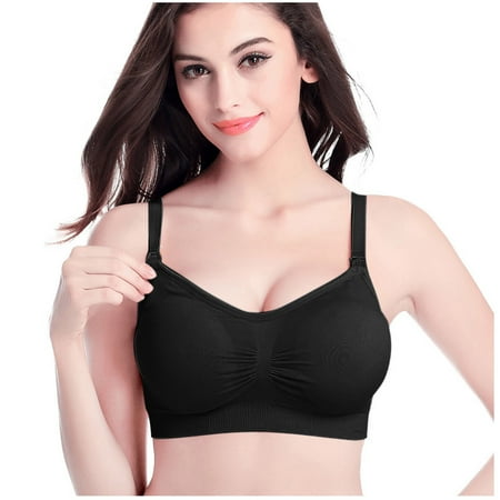 Dtydtpe bras for women Pregnant Women s Plain Color Bra Maternity Nursing Bras Vest Tops bras for women no underwire Black
Dtydtpe bras for women Pregnant Women s Plain Color Bra Maternity Nursing Bras Vest Tops bras for women no underwire Black