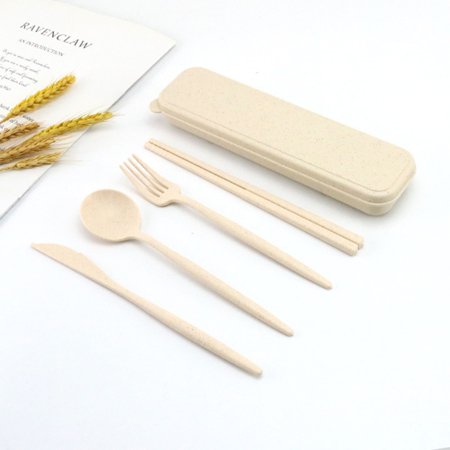 4pcs Plastic Flatware Kit Durable Easy to Clean Cutlery Kit for Travel Dorms Daily Use Beige
4pcs Plastic Flatware Kit Durable Easy to Clean Cutlery Kit for Travel Dorms Daily Use Beige