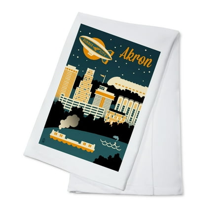 Akron Ohio Retro Skyline (100% Cotton Tea Towel Decorative Hand Towel Kitchen and Home)
Akron Ohio Retro Skyline (100% Cotton Tea Towel Decorative Hand Towel Kitchen and Home)