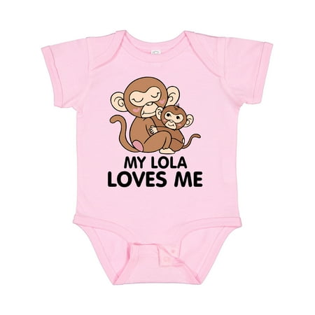 Inktastic My Lola Loves Me Gift Baby Boy or Baby Girl Bodysuit