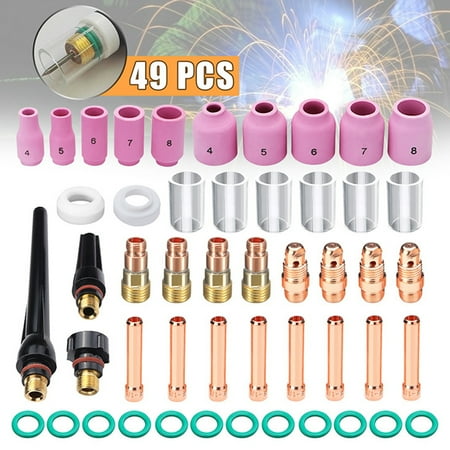 Kuphy 49pcs Welding Torch Stubby Gas Lens for TIG WP-17/18/26 Durable Practical Easy Use Welding Accessories Kit
Kuphy 49pcs Welding Torch Stubby Gas Lens for TIG WP-17/18/26 Durable Practical Easy Use Welding Accessories Kit