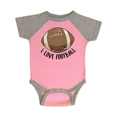 Inktastic Cute I Love Football Gift Baby Boy or Baby Girl Bodysuit