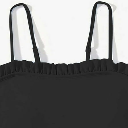 Gubotare Toddler Girl s 3 Piece Swimsuits Soild Bikini Rullfe Bathing Suit Briefs Girls Bikini Swimwear Set Girls Bikini Size 6 Black 10-12 Years
Gubotare Toddler Girl s 3 Piece Swimsuits Soild Bikini Rullfe Bathing Suit Briefs Girls Bikini Swimwear Set Girls Bikini Size 6 Black 10-12 Years