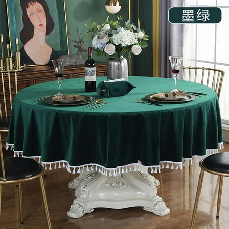 UMMH Round Table Cloth Solid Color Luxury Velvet Tablecloth Thickness Nordic Hotel Round Household Table Mat
UMMH Round Table Cloth Solid Color Luxury Velvet Tablecloth Thickness Nordic Hotel Round Household Table Mat