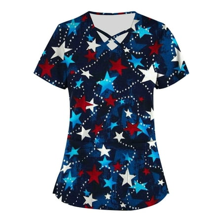 Fashion Gift! MIARHB Plus Size independence Day Printed Scrub Working Uniform Tops for Women Cross V-Neck Short Sleeve Fun T-Shirts Workwear Tee with Pockets dresses for women 2023 Black XXL
Fashion Gift! MIARHB Plus Size independence Day Printed Scrub Working Uniform Tops for Women Cross V-Neck Short Sleeve Fun T-Shirts Workwear Tee with Pockets dresses for women 2023 Black XXL